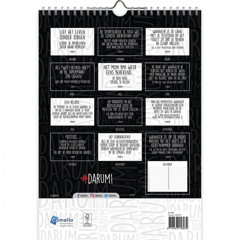 Verjaardagskalender - A4