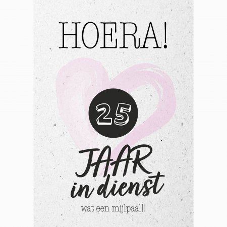 Collega Hoera 25 jaar in dienst