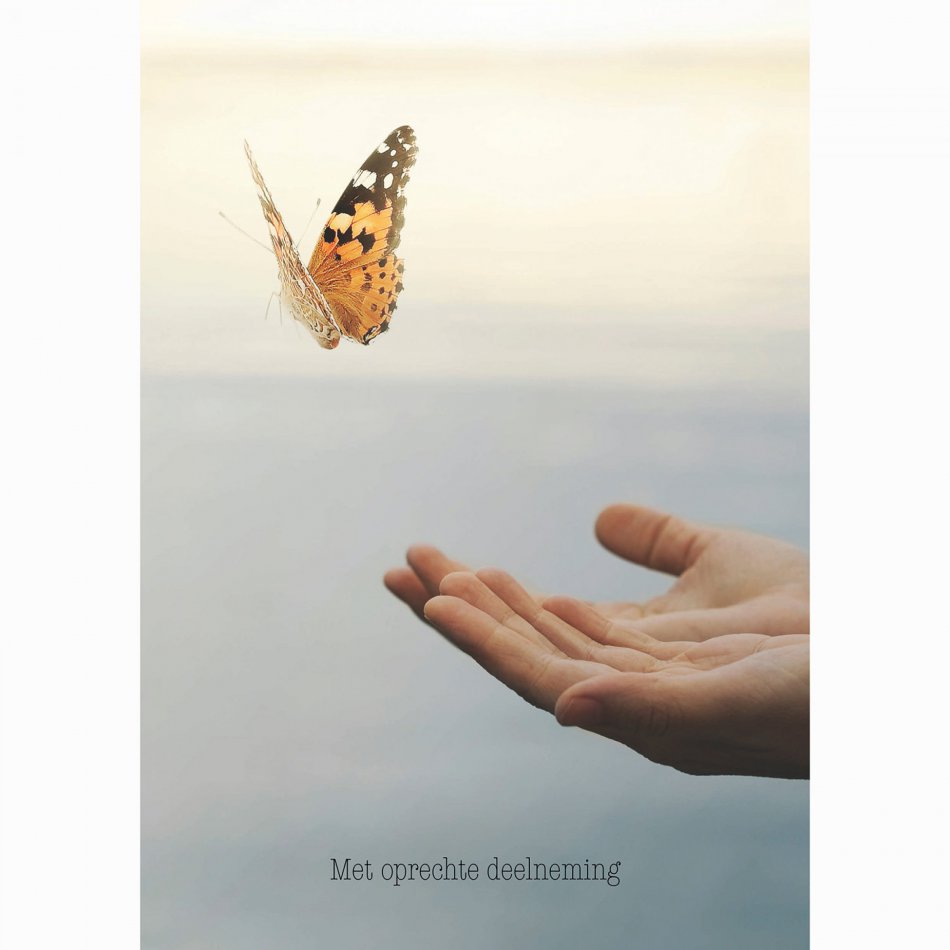 Kaart Condoleance Butterfly