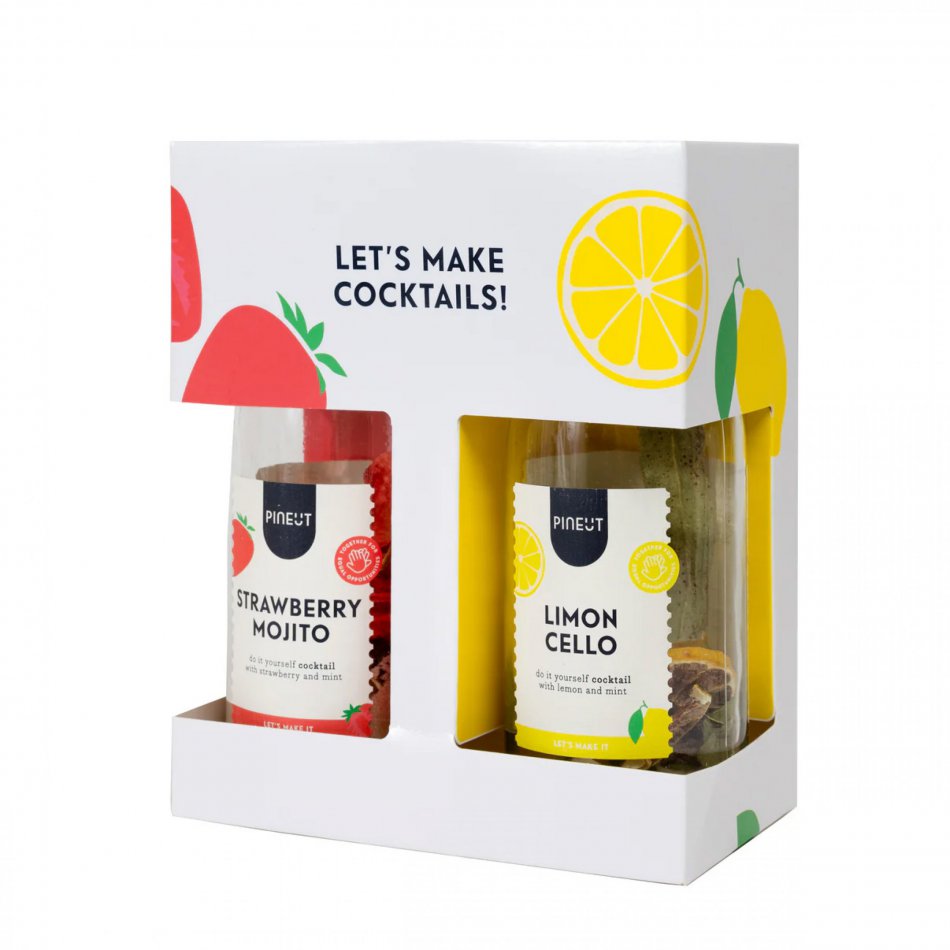 Pineut Cocktail giftpack Strawberry Mojito & Limoncello