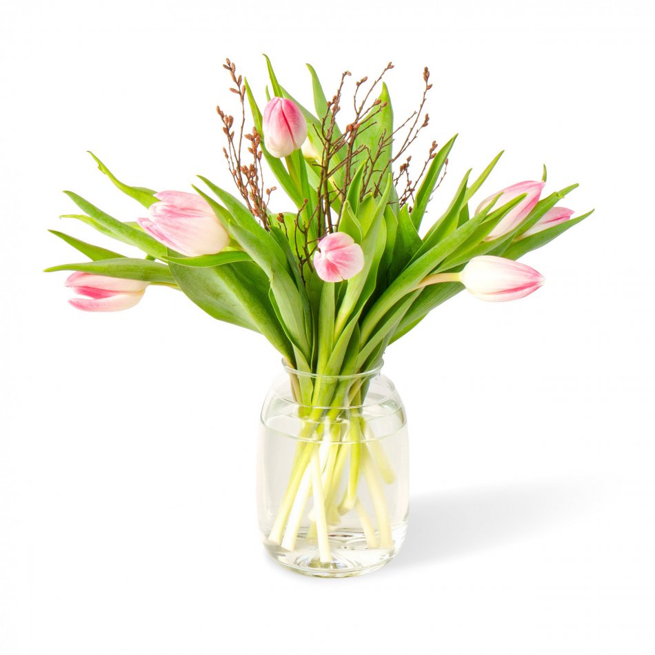 Tulpen Roze brievenbus